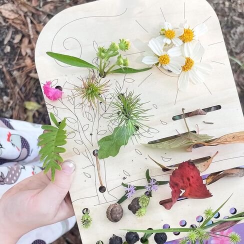 Artistic Flower Arrangement Tray Hand Pick Florals Collector Board Wood Grass/Leaf Collection Board Home Decorations in Kuwait