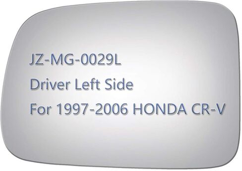 زجاج مرآة جانبية JZSUPER مناسب لـ 1997-2006 HONDA CR-V، رؤية الجانب الأيسر للسائق، زجاج مسطح بديل للرؤية الخلفية، غير مسخن بما في ذلك اللاصق in Kuwait