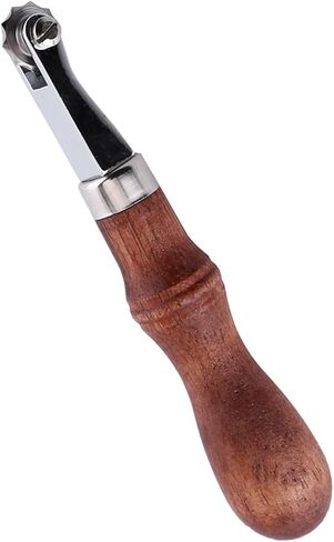 Phefop Leather Spacer Tool Set for Leathercraft Embossing and Stitching with Interchangeable Wheels and Wood Handle for Seamstress and Artisan Projects in Kuwait
