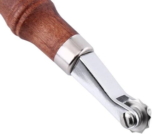 Phefop Leather Spacer Tool Set for Leathercraft Embossing and Stitching with Interchangeable Wheels and Wood Handle for Seamstress and Artisan Projects in Kuwait