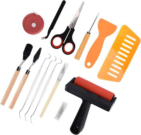 Zerodis Weeding Tools 19 Piece Complete Craft Weeding Tools Set for Paper Crafts Sewing Silhouettes Lettering Embossing Painting in Kuwait
