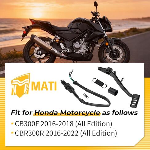 M MATI Rear Brake Lever Pedal Assembly w/Switch Sensor for Honda CB300F CBR300R 2016-2022 46500-KYJ-305 35350-KYJ-902 in Kuwait