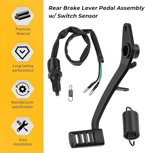 M MATI Rear Brake Lever Pedal Assembly w/Switch Sensor for Honda CB300F CBR300R 2016-2022 46500-KYJ-305 35350-KYJ-902 in Kuwait