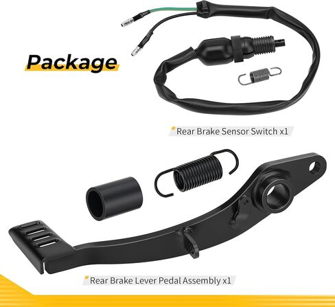 M MATI Rear Brake Lever Pedal Assembly w/Switch Sensor for Honda CB300F CBR300R 2016-2022 46500-KYJ-305 35350-KYJ-902 in Kuwait