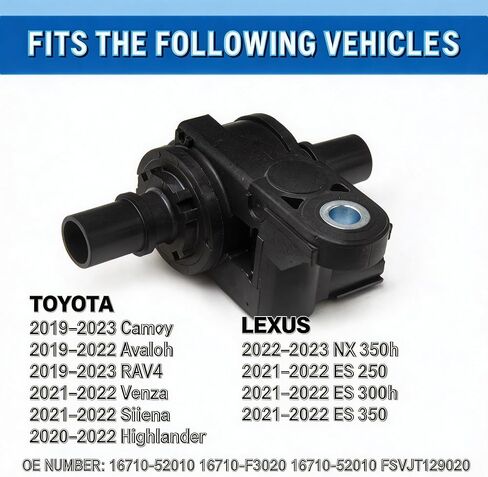 RuiWen TYCV003 HVAC Coolant Water Heater Control Valve 16671-24010 Compatible with Toyota 2.0L Corolla 2019 2020 2021 2022, Corolla Cross 2022-2023 in Kuwait
