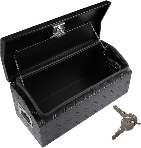 30 Inch Black Tool Box Aluminum Trailer Box Tongue Storage Pentagonal 30 inch(L) x 13 inch(W) x 13 inch(H) in Kuwait