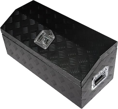 30 Inch Black Tool Box Aluminum Trailer Box Tongue Storage Pentagonal 30 inch(L) x 13 inch(W) x 13 inch(H) in Kuwait