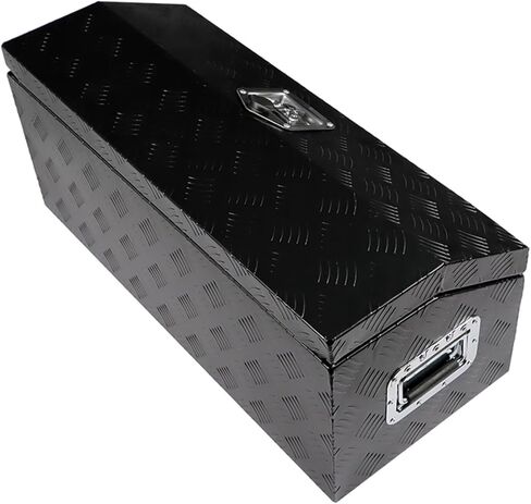 30 Inch Black Tool Box Aluminum Trailer Box Tongue Storage Pentagonal 30 inch(L) x 13 inch(W) x 13 inch(H) in Kuwait