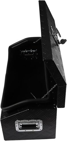 30 Inch Black Tool Box Aluminum Trailer Box Tongue Storage Pentagonal 30 inch(L) x 13 inch(W) x 13 inch(H) in Kuwait