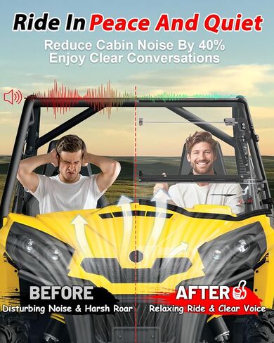 StarknightMT Flip Scratch Resistant Windshield Compatible with 2011-2020 Can-Am Commander 800 1000 / Max, 2-in-1 Folding Front Windshield with All-Around Sealing Gasket, Hard Coated in Kuwait