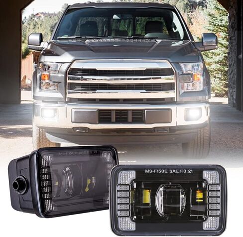 BICYACO ترقية مصابيح الضباب LED لـ 2015-2020 Ford F150، 2017-2022 F250 F350 F450 F550 Super Duty، مجموعة تجميع مصابيح الضباب LED 4 بوصة، مجموعة مصابيح مصد مقاومة للماء 36 وات - زوج واحد in Kuwait