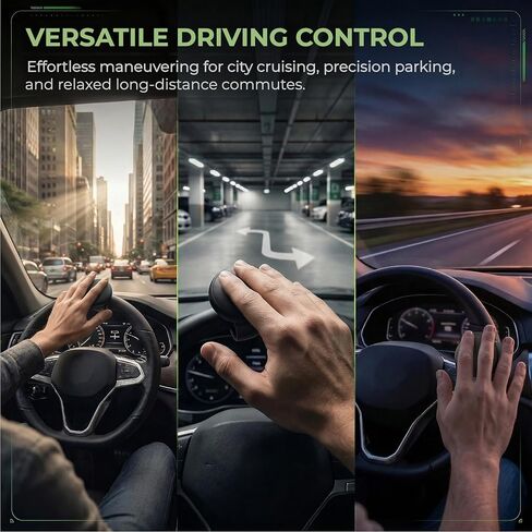 Steering Wheel Knob Spinner – 360 Degrees Rotating Suicide Knobs Silicone Surface with Smooth Metal Bearings, No Tool Required for Car, SUV, Truck, Semi, Tractor, Mowers, Boat in Kuwait