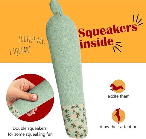 Dog Toy Doobie | Funny Dog Toy | Cool Dog Toys | Gifts for Dogs | Funny Squeaky Dog Toys | Novelty Dog Toys | Dog Birthday Gift (2 Pack) in Saudi Arabia
