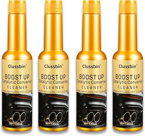 Catalytic Convertor Cleaner,4Pcs Clussbin Catalytic Converter Cleaner Kit,Auto Parts Engine,Exhaust System Pipe Carbon Removal Cleaner Treatment Additive Oil,Fuel System Treatment Oil Additive in Kuwait