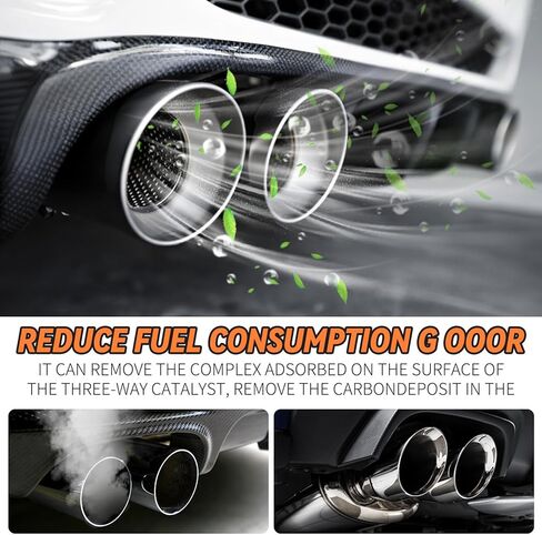 Catalytic Convertor Cleaner,4Pcs Clussbin Catalytic Converter Cleaner Kit,Auto Parts Engine,Exhaust System Pipe Carbon Removal Cleaner Treatment Additive Oil,Fuel System Treatment Oil Additive in Kuwait