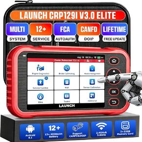 إطلاق الماسح الضوئي CRP129i V3.0 (ترقية CRP123I)، أداة تشخيص ماسحة ضوئية obd2 احترافية مع ABS وSRS، ENG، ناقل الحركة، قارئ رمز المصادقة التلقائية FCA للسيارات والشاحنات، الزيت، DPF، أداة فحص السيارة TPMS in Kuwait