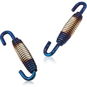 2PCS 2 Pcs Motorcycles Exhaust Pipe Spring, 40-60mm Extended Range Stainless Steel Spring Hooks, Exhaust Pipe Reinforced Spring Hooks Universal for Motorcycles Scooters ATVs (Multicolored Blue) in Saudi Arabia