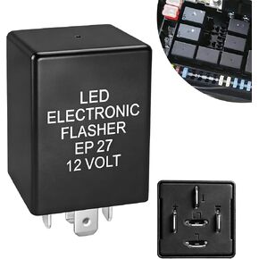 مرحل فلاش LED، مرحل إشارة الانعطاف، مرحل فلاش للسيارة 5 دبابيس لإصلاح مصابيح إشارة الانعطاف، مشكلة فلاش مفرطة، ملحقات السيارات 12 فولت مرحلات التحذير من المخاطر الإلكترونية لـ Ranger F150 F250 F350 Explorer in Kuwait