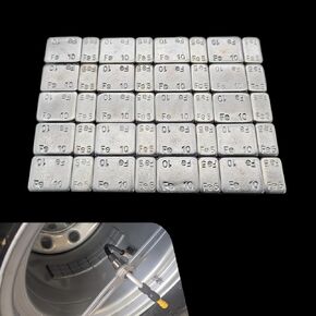 40 PCS Upgraded Wheel Weights, Galvanized Adhesive Wheel Balancing Weights with 5g 10g Dual Size, Wear-Resistant Tire Balancing Device for Cars, Trucks, SUVs, Motorcycles (Gray) in Kuwait