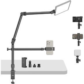 حامل كاميرا SmallRig Live لسطح المكتب، حامل تثبيت على مكتب الكاميرا مع ذراع مرن مع رأس كروي قابل للدوران 360 درجة، مشبك على الطاولة C للتصوير الفوتوغرافي بالفيديو المباشر - 4456 in Saudi Arabia