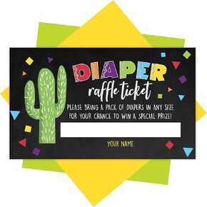 25 Baby Shower Diaper Raffle Tickets For Baby Shower Girl - Mermaid Baby Shower Games For Girls, Diaper Raffle Cards, Baby Raffle Tickets, Baby Shower Invitation Inserts, Baby Shower Ideas in Kuwait