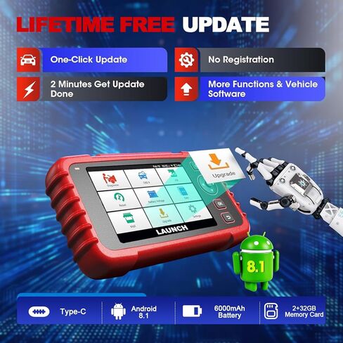 Launch Scanner CRP129i V3.0(Upgrade of CRP123I), Professional OBD2 Scanner Diagnostic Tool with ABS and SRS, ENG, Transmission, FCA AutoAuth Code Reader for Cars and Trucks,Oil,DPF,TPMS Car Scan Tool in Kuwait
