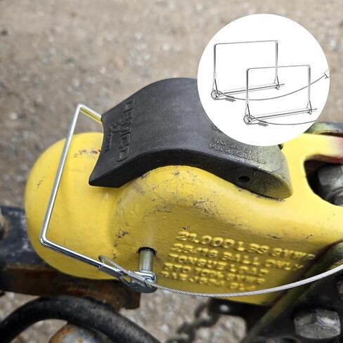 2 PCS Trailer Coupler Pin, 5/16" x 4" Trailer Safety Pin with Anti-Loss Safety Cable, Square Trailer Tongue Pin, Trailer Latch Pin for Towing, RV & Boat Trailer in Kuwait