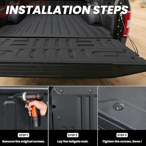 LASFIT Tailgate Mat for Ford F-150 2015-2020, Heavy Duty Tailgate Protector for Work Trucks & Daily Use, Anti-Slip Truck Tailgate Liner, Scratch Resistant All-Weather Tailgate Pad Easy to Clean in Kuwait