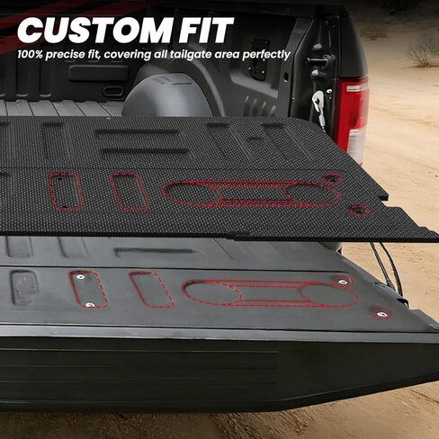 LASFIT Tailgate Mat for Ford F-150 2015-2020, Heavy Duty Tailgate Protector for Work Trucks & Daily Use, Anti-Slip Truck Tailgate Liner, Scratch Resistant All-Weather Tailgate Pad Easy to Clean in Kuwait