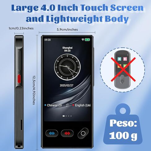 2026 Upgrade Language Translator Device, Instant Translator with 148 Languages, Translator Device no WiFi Needed with 19 Languages, Long-Lasting Portable AI Translator for Business Travel Study in Kuwait
