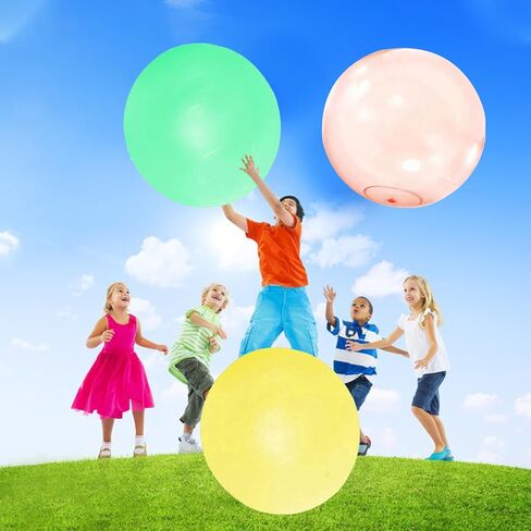 47'' Giant Bubble Ball 2 Pcs Inflatable Water Balloons Large Beach Ball Pool Beach Toys Soft Rubber Ball for Outdoor Indoor Party in Saudi Arabia