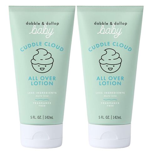 Dabble & Dollop Baby All Over Lotion - Fragrance-Free Baby Moisturizer for Sensitive Skin, Lightweight Hydrating Baby Cream for Newborns & Eczema-Prone Skin (5 fl oz) in Saudi Arabia