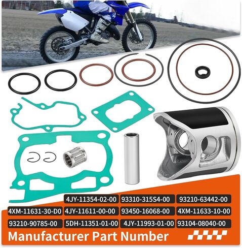 Top End Rebuild Kit STD 54mm Piston Rings Gasket Kit For Yamaha YZ125 YZ 125 1998-2000 4XM-11631-30-D0 in Kuwait