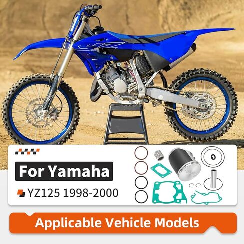 Top End Rebuild Kit STD 54mm Piston Rings Gasket Kit For Yamaha YZ125 YZ 125 1998-2000 4XM-11631-30-D0 in Kuwait