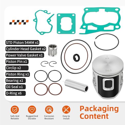 Top End Rebuild Kit STD 54mm Piston Rings Gasket Kit For Yamaha YZ125 YZ 125 1998-2000 4XM-11631-30-D0 in Kuwait