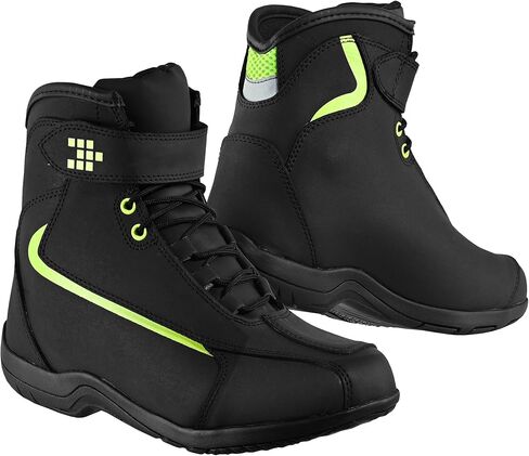 Men’s Motorcycle Boots – Waterproof Leather Biker Riding Shoes with Anti-Slip Sole & Breathable Lining – CE Approved, Ankle Support in Saudi Arabia