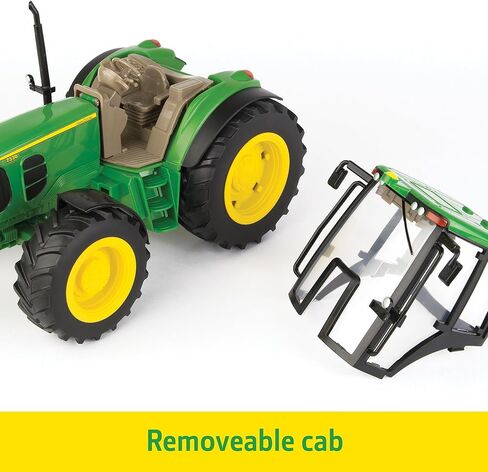 Tomy Big Farm John Deere 7430 Tractor w/J&M Grain Cart, 1:16 Scale, Lights & Sounds, Pivoting Auger, Opening Chute, Durable Indoor/Outdoor Toy, Ages 3+ in Kuwait