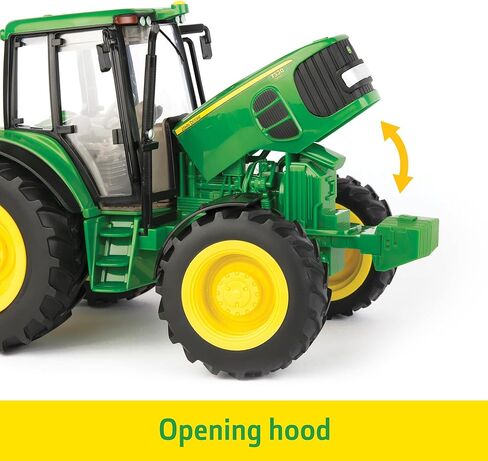Tomy Big Farm John Deere 7430 Tractor w/J&M Grain Cart, 1:16 Scale, Lights & Sounds, Pivoting Auger, Opening Chute, Durable Indoor/Outdoor Toy, Ages 3+ in Kuwait