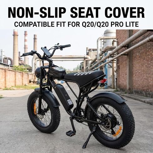 Anti-Slip Seat Cover Replacement Compatible with Ridstar Q20 / Q20 Pro / Q20 Lite – Carbon Fiber Texture PVC Skin, Waterproof & UV-Resistant (DIY Installation) (Black) in Kuwait