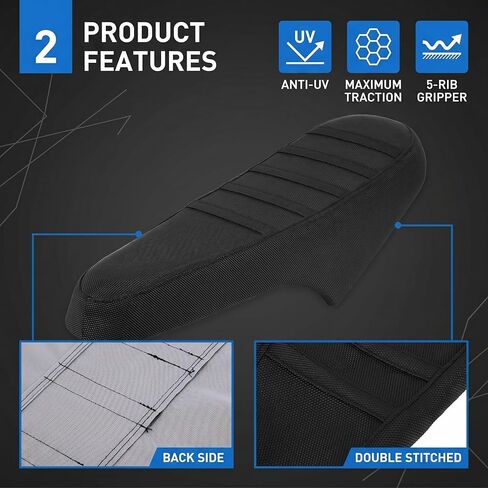 Anti-Slip Seat Cover Replacement Compatible with Ridstar Q20 / Q20 Pro / Q20 Lite – Carbon Fiber Texture PVC Skin, Waterproof & UV-Resistant (DIY Installation) (Black) in Kuwait