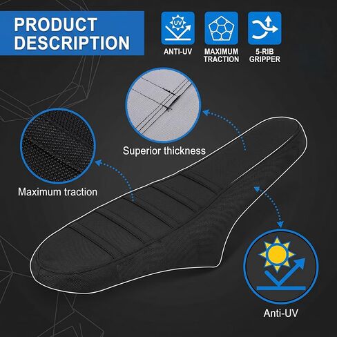 Anti-Slip Seat Cover Replacement Compatible with Ridstar Q20 / Q20 Pro / Q20 Lite – Carbon Fiber Texture PVC Skin, Waterproof & UV-Resistant (DIY Installation) (Black) in Kuwait