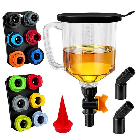 18 حزمة من مجموعة قمع زيت المحرك المقاومة للانسكاب، مجموعة قمع زيت السيارات 1.59QT/1.5L، 2 لوح منظم محول مغناطيسي 12 محول متوافق مع GM، Ford، BMW، Audi، Land Rover إلخ in Kuwait