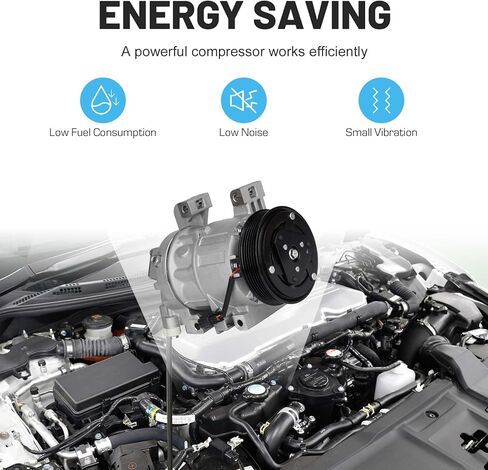 ضاغط تكييف هواء تيار متردد جديد مع قابض لنيسان ألتيما 2013-2018 2.5L (يناسب فقط S SR Base Advance Sense، وليس SL، SV) 140919 140919NC 2022517 in Kuwait
