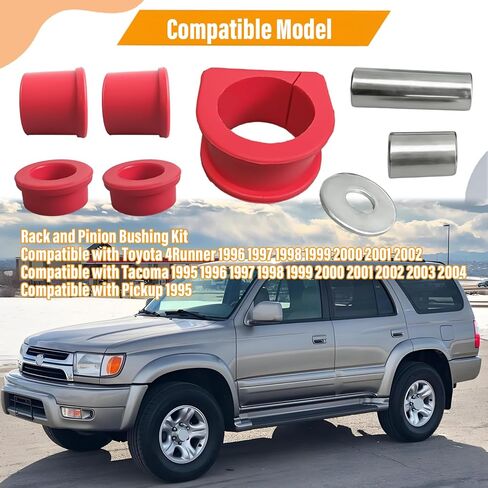 Rack and Pinion Bushing Kit Compatible with Toyota 4Runner 1996-2002 Compatible with Tacoma 1995-2004 Compatible with Pickup 1995 Replace# 8.10103R in Kuwait