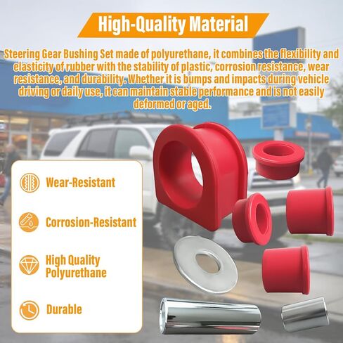 Rack and Pinion Bushing Kit Compatible with Toyota 4Runner 1996-2002 Compatible with Tacoma 1995-2004 Compatible with Pickup 1995 Replace# 8.10103R in Kuwait
