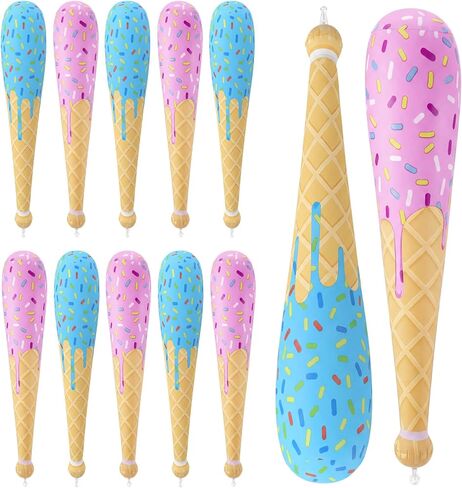 30 Pcs Inflatable Baseball Bat 17 Inch Ice Cream Drip Baseball Bat Ice Cream Drip Party Favors Decorations for Dripping Sports Theme Pool Beach Party Decoration in Saudi Arabia