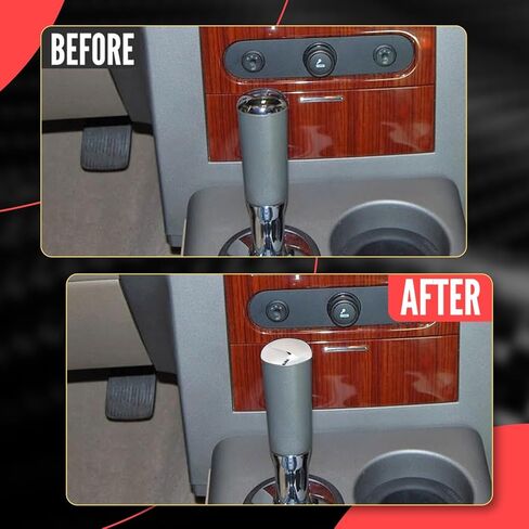 غطاء مقبض ناقل الحركة من الكروم متوافق مع ملحقات Ford F-150 2007 2008 2009 2010 2011 2012، ناقل الحركة الأوتوماتيكي ذراع ناقل الحركة مقبض غطاء واقي ناقل الحركة in Kuwait