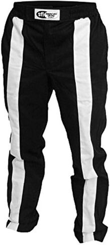 بنطال K1 Race Gear Triumph 2 ذو طبقة واحدة SFI-1 Proban Cotton Fire (أسود/أبيض، X-Small) in Kuwait