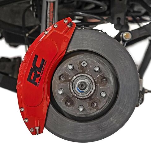 Rough Country Brake Caliper Covers for Toyota Tacoma (2024-2025) SR/SR5/TRD Prerunner - Red Corrosion Resistant Finish, Aluminum Front & Rear Brake Caliper Cover (Set of 4) in Kuwait