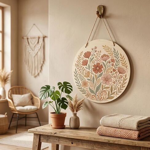 6 Pack Round Wooden Discs, Unfinished Wood Circles for Crafts DIY Projects Painting, Holiday Decorations Wooden Door Hanger Signs, 12 Inch in Kuwait